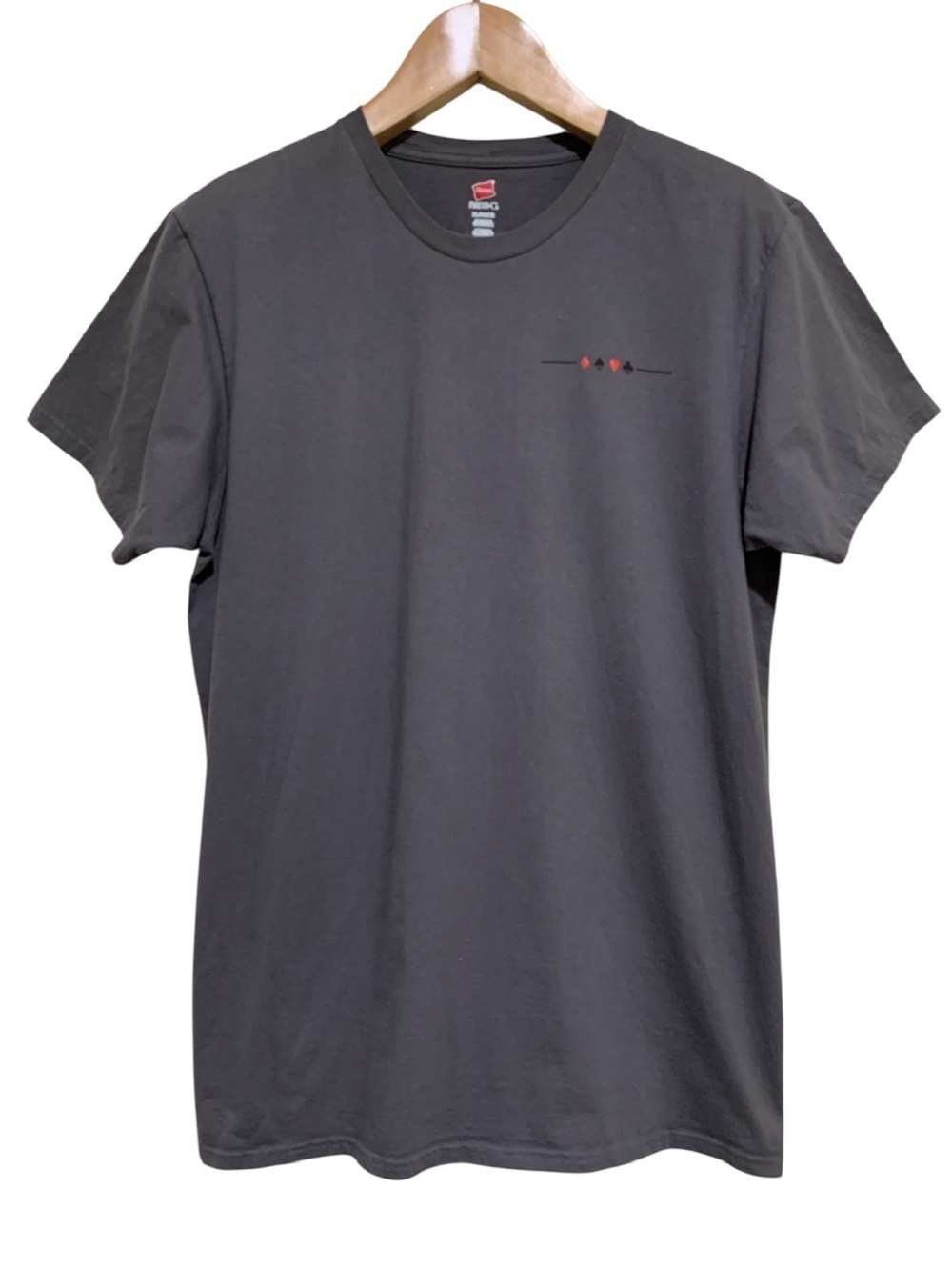Hanes Nano-T WSOP World Series Of Poker Gray Short Sleeve Crewneck Tee Size XL